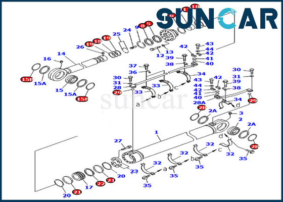 707-99-78730 van de Verbindingskit repair kits for overseas van de 7079978730 Wapencilinder Versie pc750-7 pc750-6 KOMATSU