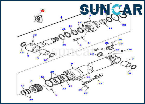 KOMATSU 707-99-27390 de Verbindingsuitrusting pc75r-2 van de 7079927390 Emmervervanging pw75r-2 Uitrustingen van de Cilinderreparatie