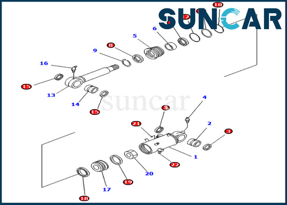 Pc78us-6 pc78uu-6 Graafwerktuig Replacement Kits 707-98-42700 7079842700 van de het Bladcilinder van KOMATSU de Dienstuitrusting