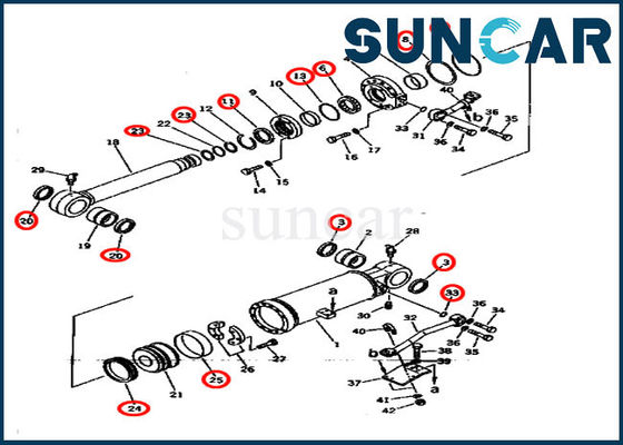ISO9001 de Verbindingsuitrusting 707-99-73050 van de liftcilinder voor d275a-2 KOMATSU