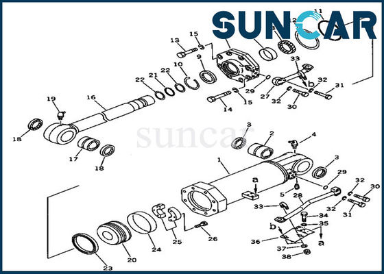 707-99-74410 van de de Uitrustingenlift van de schulpzaagverbinding de Cilinderreparatie Kit For d375a-2 de Bulldozer van KOMATSU