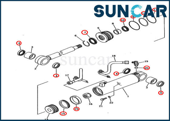 707-98-34510 Cilinder 7079834510 die Kit Replacement Kits For d40pf-5 verzegelen KOMATSU
