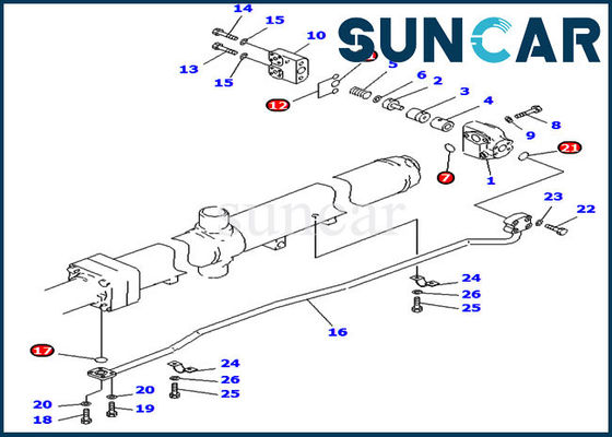 707-99-67430 bladlift die Kit Cylinder Service Kit Fits d475a-3 d475a-2 KOMATSU verzegelen
