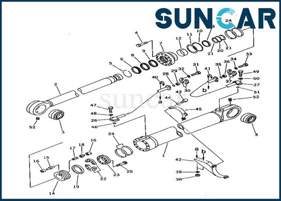 707-99-77250 de Dienst Kit Hydraulic Cylinder Seal Kits van de emmercilinder voor KOMATSU pc1000-1