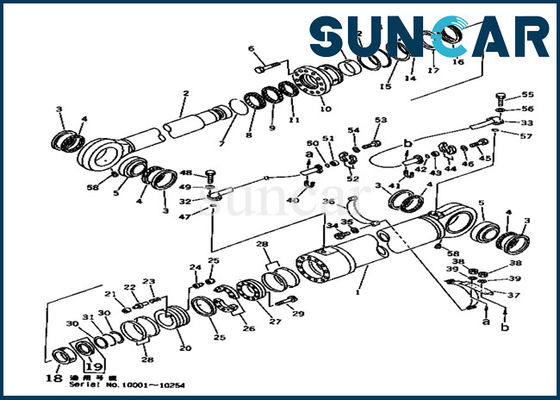 Van de Reparatieuitrusting 707-99-78620 van KOMATSU van de de Boomcilinder de Verbinding Kit Fits Excavator Models pc1000-1