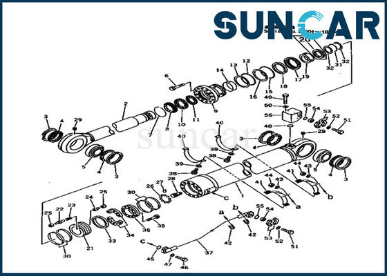 707-99-89200 hydraulische de Verbindingsuitrustingen van de Wapencilinder voor KOMATSU pc1000-1 Zwaar Modelreplacement parts