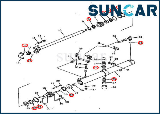 De hydraulische van de Liftkomatsu van het Verbindingen 707-98-36440 Blad van de Verbindingsuitrustingen D60P-11 d60p-8 Uitrusting van de de Cilinderdienst