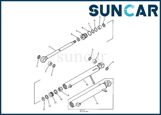 707-00-50320 het Wapen Hydraulische Cilinder Assy Seal Kit Fits van KOMATSU pc05-1 Graafwerktuigmachines
