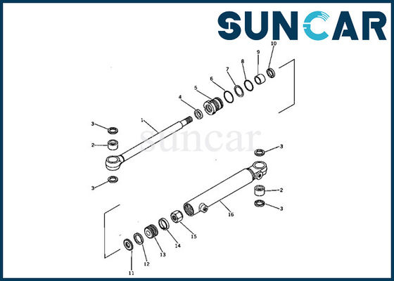 OEM pc05-1 van schommelingscilinder 707-00-50340 de Reparatie Verzegelende Uitrusting van Graafwerktuigkomatsu cylinder inner