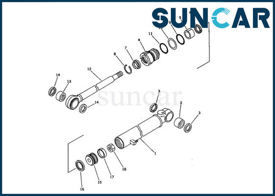 707-00-50691 hydraulische de Reparatieverbinding Kit Swing Sealing Kit Fits pc05-6 van de Leidingencilinder KOMATSU