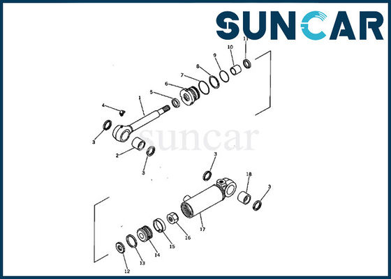 707-00-60310 bladcilinder die Kit Komatsu pc05-1 Verbindingsreparatie Kit Mini Excavator Replacement verzegelen