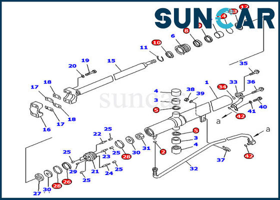 707-99-25880 van de de Verbindingsreparatie van de liftcilinder de Modellen van Kit For Trimming Dozer D65EX-15 D65PX-15