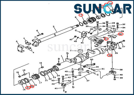 707-98-37580 van de de Cilinderverbinding van de bladlift de Modellen van het Kruippakjebulldozers van Kit Fits D85A-21 KOMATSU