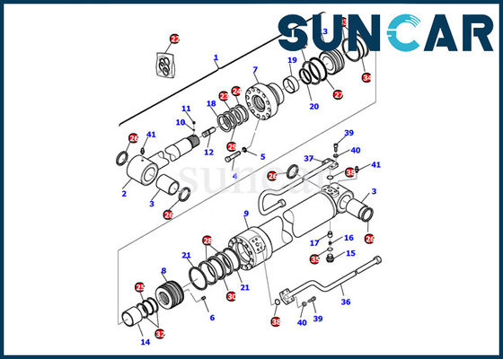 707-99-35310 de Verbinding Kit Fits Komatsu pc110r-1 pc95r-2 Graafwerktuig Sealing Gasket Kit van de wapencilinder