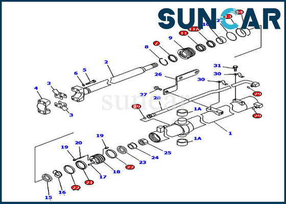 De Lift die van het Bulldozer 707-99-36140 KOMATSU Blad van D85EX-15 D85PX-15 Kit Cylinder Repair Kits verzegelen