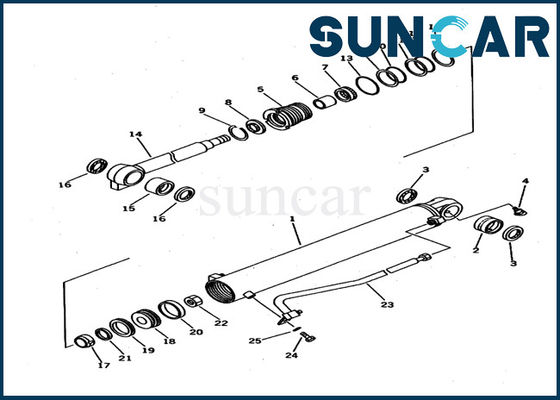 707-98-22810 van het Graafwerktuigboom cylinder seal van KOMATSU Uitrusting pc12uu-2 de Binnenuitrusting van de Reparatiedienst