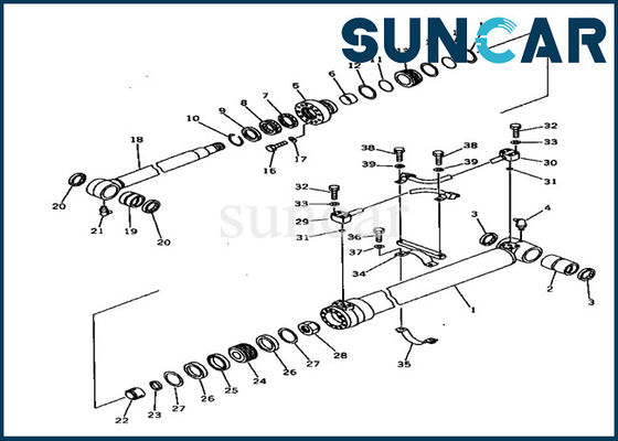 707-98-43530 de Verbinding Kit Fits Komatsu cd110r-1 pc128uu-2 Graafwerktuig Sealing Kit van de stortplaatscilinder
