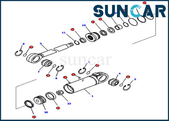 707-99-43740 7079943740 van de de Schuine standcilinder van het Bulldozerblad Binnenstee gedeelten van de Verbindingskit fits D65PX-16 KOMATSU
