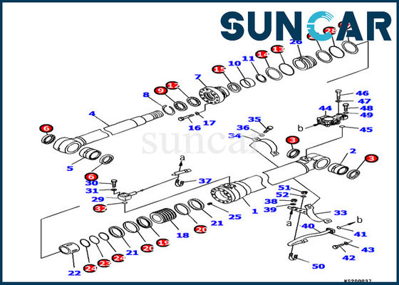 707-99-46430 van de de Boomlift van KOMATSU de Cilinderverbinding Kit For Excavator pc180lc-7 Binnenreparatieuitrusting