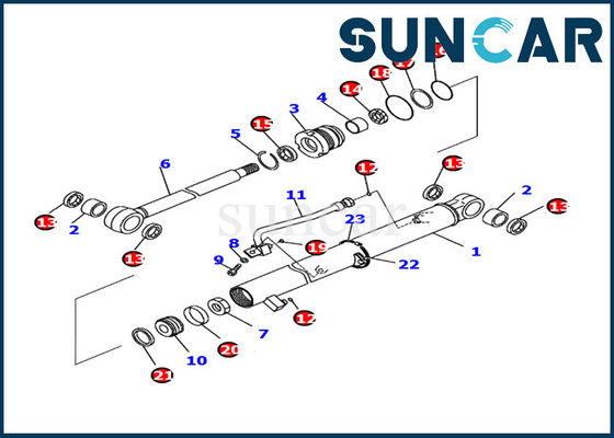 707-98-04720 van de het Wapencilinder van KOMATSU de Verbinding Kit Fits pc14r-3 Delen van Graafwerktuighydraulic cylinder inner