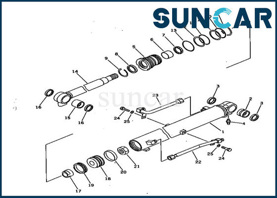 707-99-15710 KOMATSU pc28uu-1 Verbinding Kit Oil Resistance Inner Service Kit Replacement van de Boomcilinder