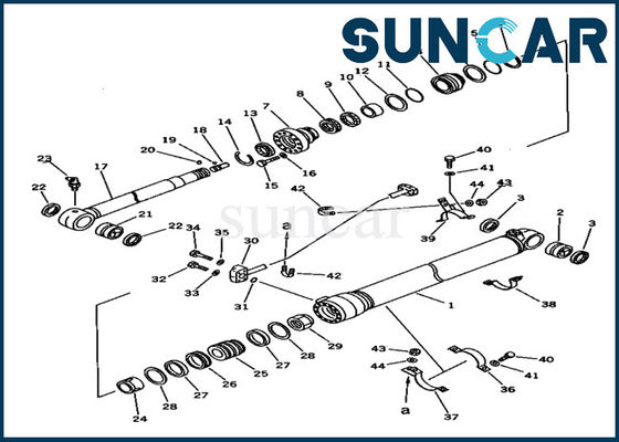 707-99-46200 de Verbinding Kit Fits Komatsu pc150-5 van de wapencilinder de Uitrusting van Graafwerktuigparts suncar repair