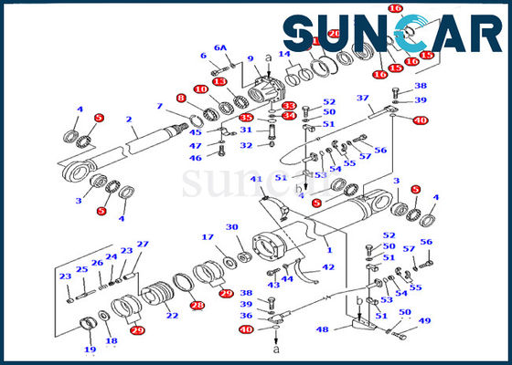 Van het Graafwerktuigseal kits 707-99-87600 van KOMATSU van de de Boomcilinder de Reparatieverbinding hydraulisch Kit For Model pc1600-1