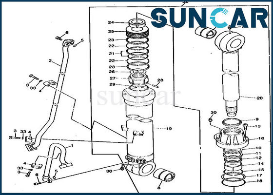 TH103347 de Dienstuitrustingen van Kit Deere Excavator Arm Cylinder van de verbindingsreparatie