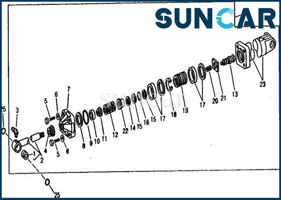 JOHN DEERE AR96273 van de de Uitrustingeniso9001 Cilinder van Graafwerktuigboom repair seal de Dienstuitrusting