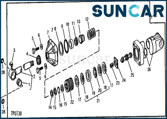 De Olieverbinding Kit Boom Replacement Kits van de hoge Prestatiesre11569 Deere Hydraulische Cilinder