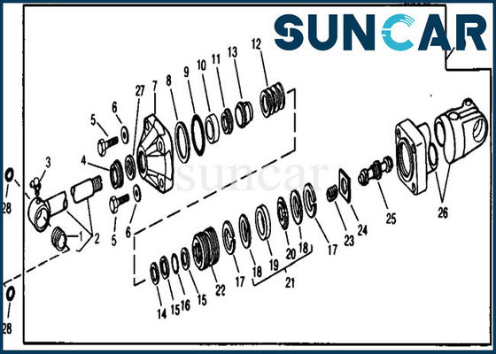 RE21201 de Cilinder die van de vervangingsboom Kit Fits 890 verzegelen 990 JOHN DEERE Materiaal