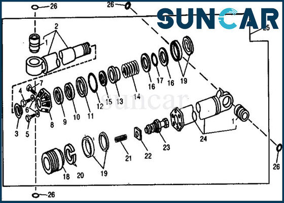 AR88791 de Verbinding Kit John Deere 890 Graafwerktuig Hydraulic Repair Kits van de menigtecilinder
