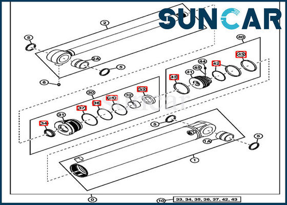 4634033 van de Verbindingskit fits JOHN DEERE 35G 35D van de boomcilinder het Graafwerktuig Sealing Parts