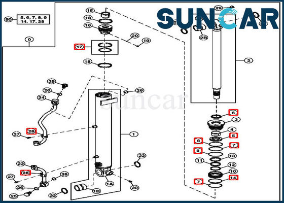Van de de Cilinderverbinding van de 4634038 Vervangingsboom de Reparatie Kit John Deere Wear Resistance Kits