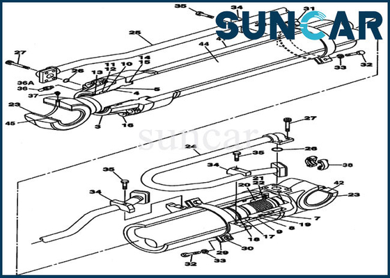 Van de het Gevalolie van CX460 CX470B van het de Verbindingslz008350 Wapen de de Cilinderdienst Kit Replacement Kits