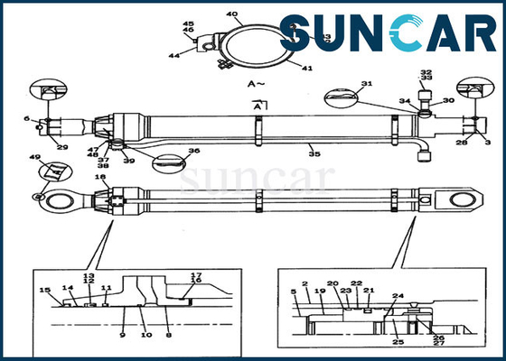 CX800 COMPUTER-AIDED SOFTWARE ENGINEERING Delen LZ00314 de Verbinding Kit Crawler Excavator Repair Kits van de Emmercilinder