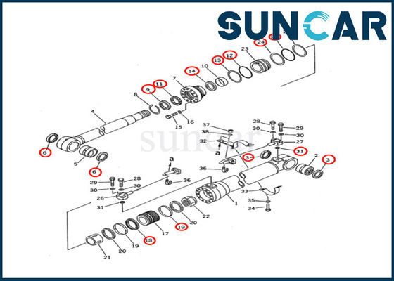 707-99-47620 de Verbinding Kit Fits KOMATSU van de 7079947620 Boomcilinder pc200-5 GRAAFWERKTUIGEN