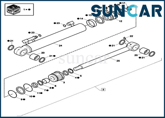 Xkcc-00339 XKCC00339 van de de Cilinderverbinding van de Boomschommeling het Modelcx57c Geval van Kit Fits Mini Crawler Excavator