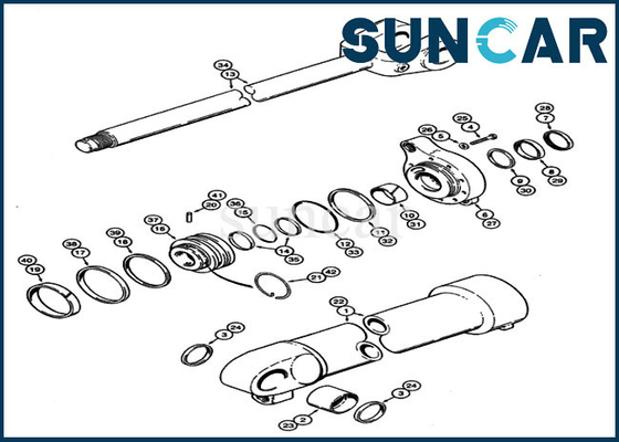 1986823C1 van de Reparatiekit loader cylinder kits fits van de liftcyl Verbinding COMPUTER-AIDED SOFTWARE ENGINEERING 821 Zwaar Materiaal