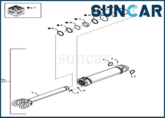 84281864 COMPUTER-AIDED SOFTWARE ENGINEERING van de de Lader de Dubbelwerkende Lift van Kit For 1021G 1021F van de Verbindingsvervanging Delen van de de Cilinderreparatie