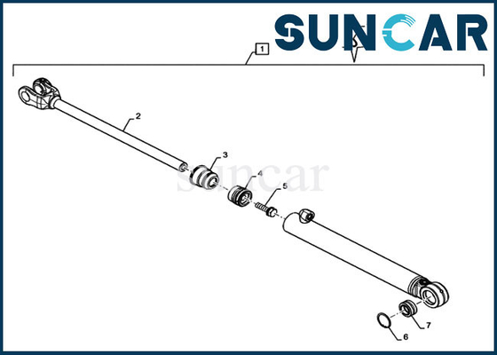 521F modelcase parts 8604864 Sturende de Olieverbinding Kit Loader Service Kit van de Cilindervervanging