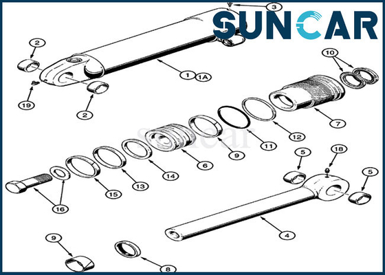 1542875C1 de schulpzaagverbinding Kit Replacement Cylinder Service Kit past COMPUTER-AIDED SOFTWARE ENGINEERING 621B 721B 850K Zwaar Materiaal