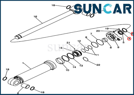 1542883C1 de Verbindingsreparatie Kit Loader van de schuine standcilinder 921 van de het Gevalvervanging van 921C 921F de Dienstdelen