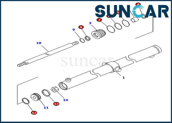 707-98-12590 de Cilinderverbinding Kit For Komatsu van de 7079812590 Diacabine pc120sc-6 pc200sc-7-M1