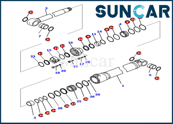 721-98-00160 boomverbinding Kit Hydraulic Cylinder For pc210i-10 het Graafwerktuig van pc210lci-10 Modellenkomatsu