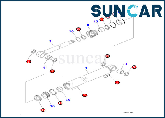 707-98-14990 van de het Wapencilinder van KOMATSU de Reparatieverbinding Kit Fits pc22mr-3 pcpc26mr-3 pc20mr-3