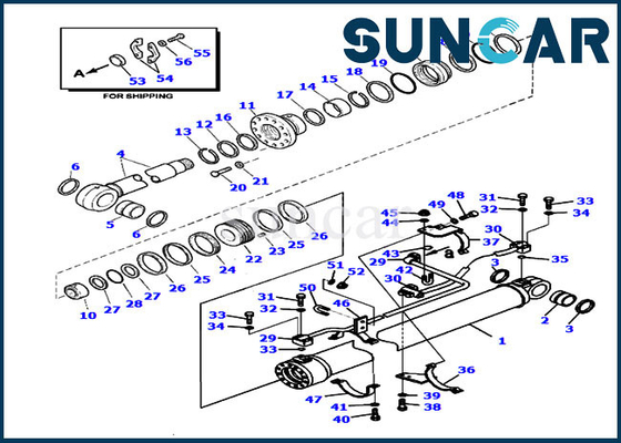 707-99-59650 van de de Boomreparatie van de logboeklader de Verbinding Kit Hydraulic Cylinder For pc220ll-8 PC290LL-11 KOMATSU