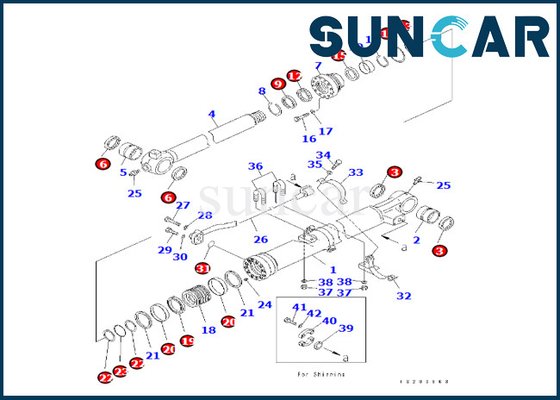 707-99-59120 KOMATSU voor van de de Emmercilinder van PC240LC-8K PC240NLC-8K de Verbinding Kit Komatsu