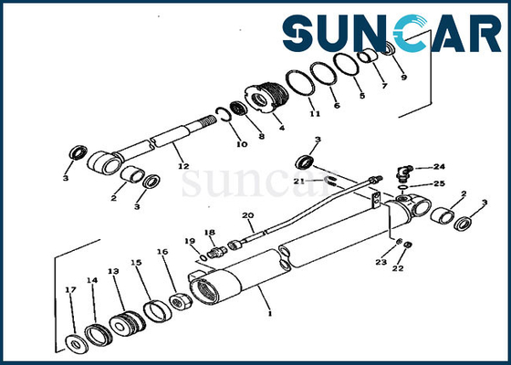 Pc30-1 pc30-3 Wapenverbinding Kit For jaren '20-63-66101 het Hydraulische Graafwerktuig Repair Kits van Cilinderkomatsu