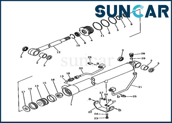 jaren '20-63-56101 van de de Reparatieverbinding van de boomcilinder de Uitrusting ISO9001 pc30-1 de Hydraulische Verzegelende Uitrusting van KOMATSU